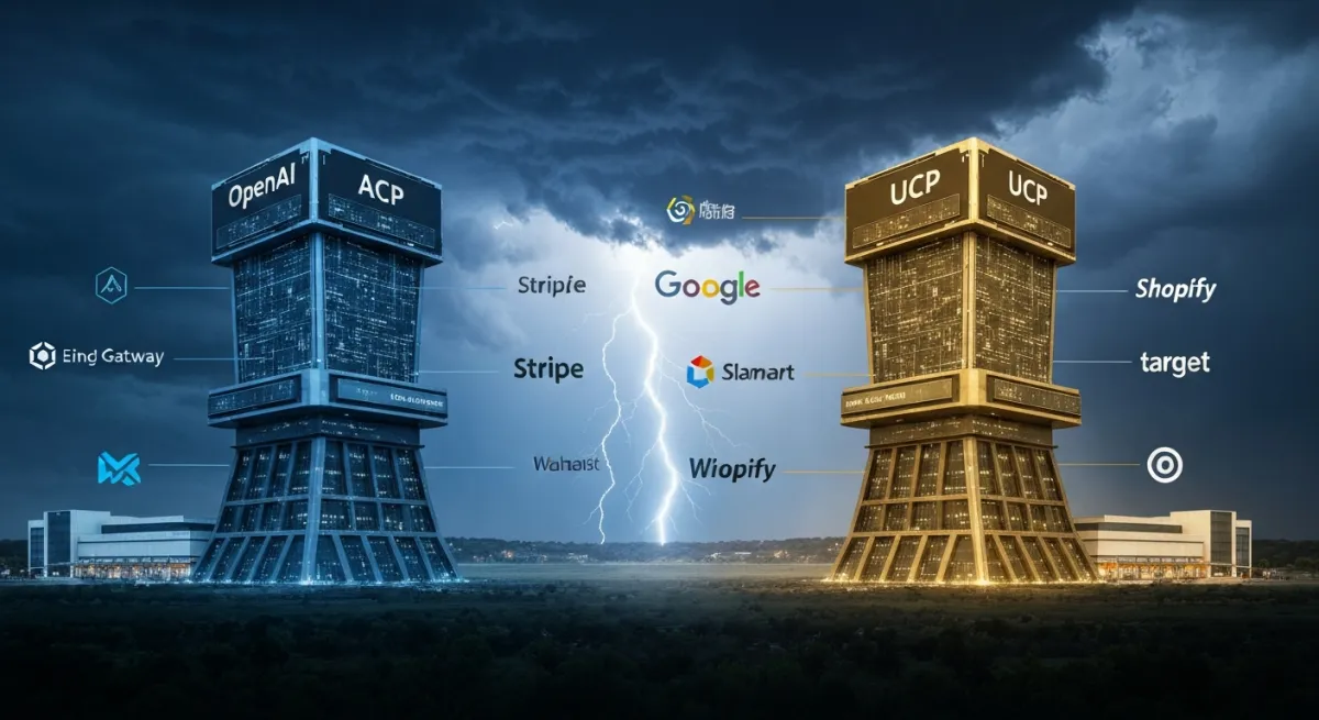 AI 쇼핑 프로토콜 전쟁 오픈AI ACP vs 구글 UCP AI 쇼핑 프로토콜 전쟁 2026 비교 분석 차트